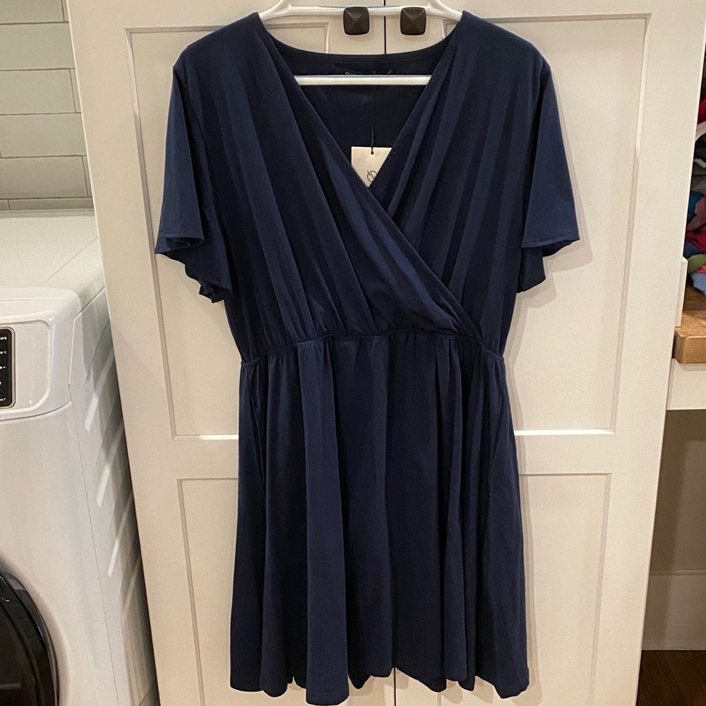 Qualfort Blue Wrap Dress